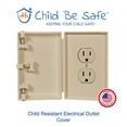 thumbnail image 1 of Child Be Safe (1-Pack) Child and Pet Proof Wall Outlet Cover, Ivory, 1 of 9