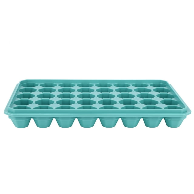 40 bac à glaçons en silicone de grille avec couvercle amovible, flexible, conception de fuite pour la fabrication de glace facile, pour la maison, le bar, le restaurant, durable