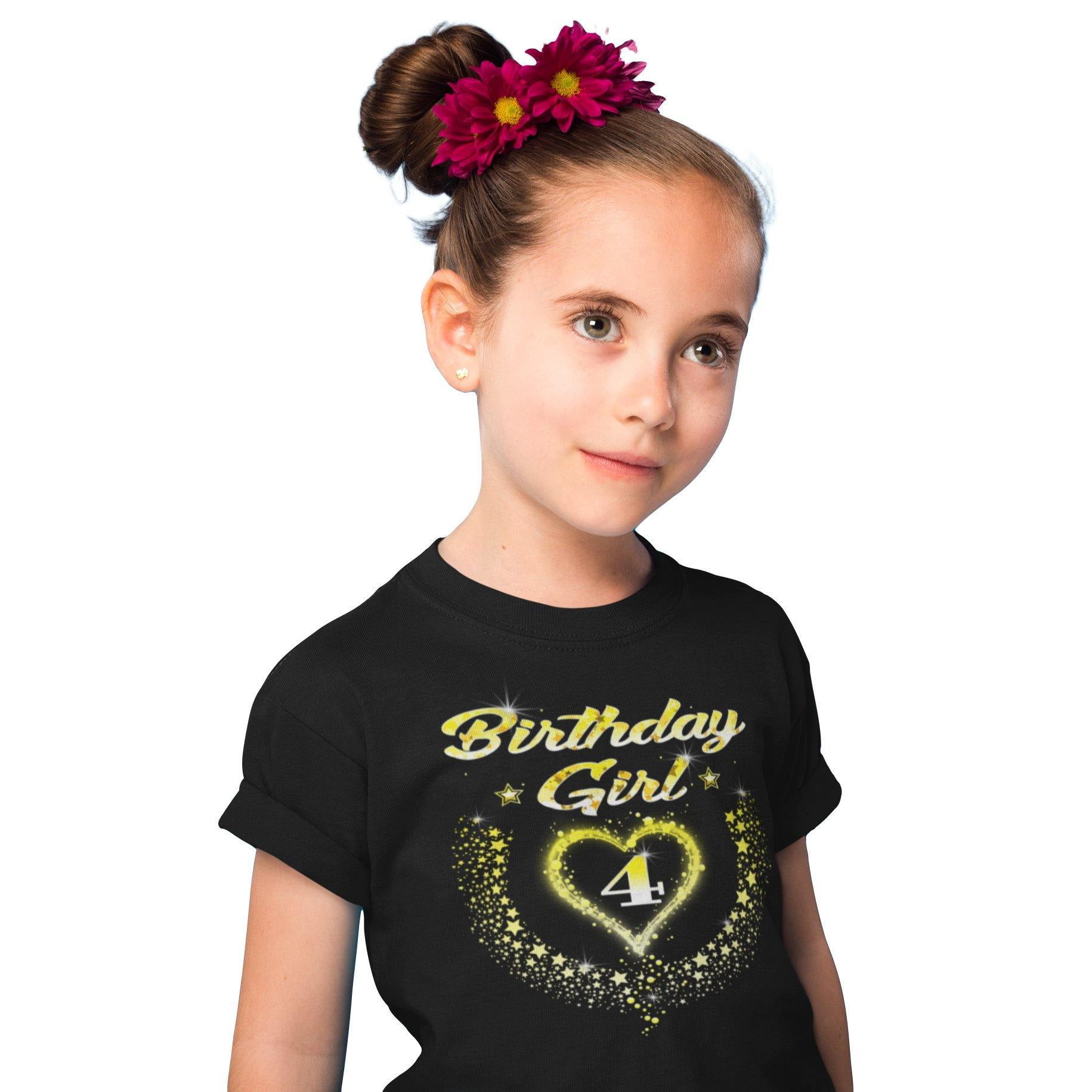 Fire Fit Designs 4th Birthday Girl Shirt 4th Birthday Shirt For Girls 4 Birthday Shirt 4th Birthday Outfit For Girls Black