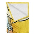 thumbnail image 2 of Astronaut Soft Flannel Fleece Throw Blanket, Astronaut Version of We Can Do It Feminism Science Space Corps Comic Character, Cozy Plush for Indoor and Outdoor Use, 50" x 60", Multicolor, by Ambesonne, 2 of 5