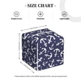 thumbnail image 2 of Leather Tissue Box Cover Square - Beautiful blue anchor dots navyblue Waterproof Tissue Box Holder Paper Case Organizer Dispenser for Modern Home Office Room Home Bathroom Decor, 2 of 7