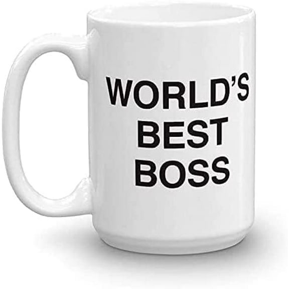 Worlds Best Boss Mug, The Office Coffee Mug, Office Decor, Gift for Office Fans Boss Coworkers or Friends 11oz