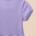 thumbnail image 4 of Coerni Summer Girl Dress Crewneck Short Sleeve A Line Knee Length Dress Casual Tunic Playwear Basic Shirt Party Dresses, 4 of 6
