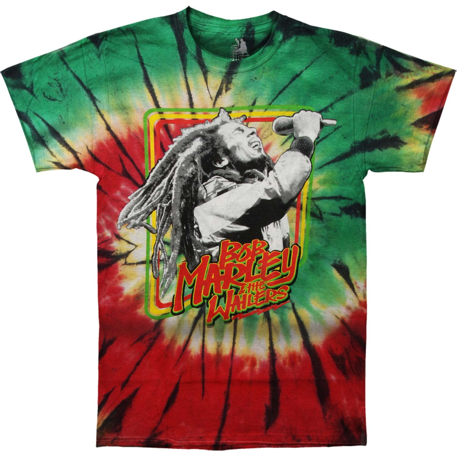 Bob Marley - Bob Marley Men's Rasta Frame Live Tie Dye T-shirt Multi ...