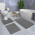 thumbnail image 6 of Bath Mats for Bathroom Floor Set of 3,Bathroom Rugs Set,Non Slip Memory Foam Bathroom Rugs,Machine Wash Bathroom Mat Set,Water Absorbent Bath Rug Set for Toilet and Floor,3 Pieces Bathroom Rugs, 6 of 9