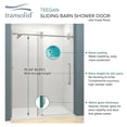 thumbnail image 2 of Transolid Tpbt608010l-J 80" High X 59" Wide Bypass Frameless Shower Door - Bronze, 2 of 5