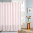thumbnail image 4 of Shower Curtains for Bathroom, Pink Striped Waterproof Fabric Shower Curtain, Modern Farmhouse Pink White Stripes Decorative Bathroom Curtain for Bathtub, 72"x72", No Hooks Included, 4 of 9