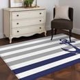 thumbnail image 4 of Anchor Gray Area Rug 3x5 FT, Non Slip Entryway Bedside Carpet, Modern Navy Blue White Striped Nautical Washable Soft Floor Carpet Indoor Mat Non-Shedding Throw Rugs for Dorm Kitchen Home Office, 4 of 8