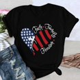 thumbnail image 2 of VJATTWR Hauts à Manches Courtes pour Femmes T-Shirt à Manches Courtes Grande Taille Décontracté Col Rond Imprimé Graphique pour Printemps Été Haut Basique Quotidien avec Pantalon m, 2 of 3