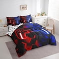 thumbnail image 2 of Erosebridal Red Blue Gamepad Bedding Sets Twin Size, Gradient Geometric Comforter Sets with Sheets, Gaming Sports Reversible Bedding Twin Size, Ultra Soft Bedroom Decor, 7pcs, 2 of 5
