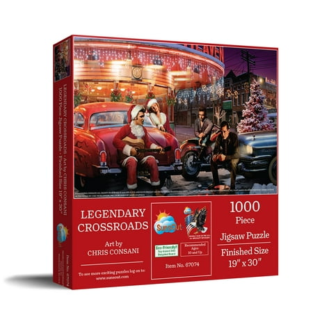 SUNSOUT INC - Legendary Crossroads - 1000 pc Jigsaw Puzzle by Artist: Chris Consani - Finished Size 19" x 30" - MPN# 67074