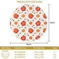 thumbnail image 3 of Pioneer Flower Floral Print Pattern Round Tablecloth 70"x70", Wrinkle Resistant Wipeable Table Cover for Kitchen Dining Room Picnic Patio and Party, 3 of 6