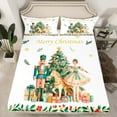 thumbnail image 2 of jejeloiu Xmas Tree Queen Sheet Sets,Christmas Nutcracker,Cozy Decor,4pcs, 2 of 7