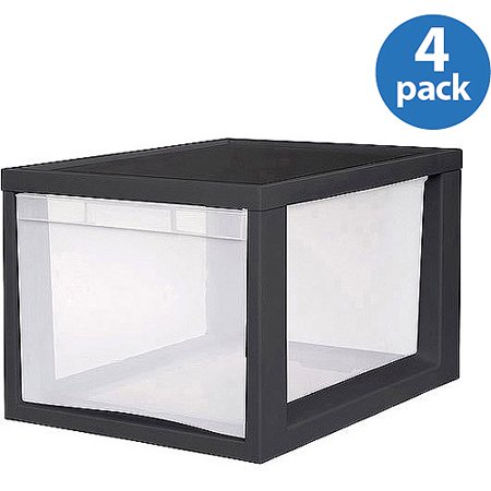 Sterilite Medium Tall Modular Storage Drawers Set Of 4 Walmart Com