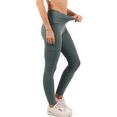 thumbnail image 3 of Yoga Leggings with Pockets High Waist Tummy Control Super Soft Stretchy Skinny Workout Yoga Pants 28" Sage 1X, 3 of 4