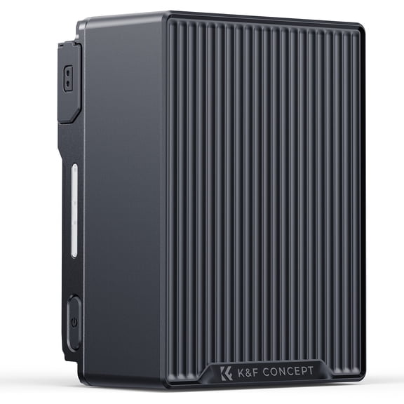 K&F CONCEPT V Mount Battery, 99Wh 6700mAh V-Mount Battery with PD 100W USB-C Fast Charging, with Dual D-TAP/A/USB-C/DC/TFT Display/Emergency Light for Camera, Camcorder, Monitor, Video Light