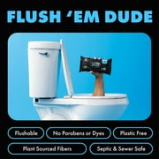 DUDE Wipes Flushable Wipes, XL On-The-Go Wet Wipes, Unscented, 30 Count