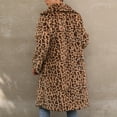 thumbnail image 6 of Penkiiy Men’s Faux Fur Long Coat Winter Warm Thicken Jacket Cardigan Fluffy Soft Plush Outerwear Overwear S-4XL Faux Fur Coat Men Brown, 6 of 9