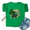 thumbnail image 4 of TopLLC St. Patrick's Day Patricks Day Chemises pour Femmes Hauts de Sarrau St Patricks Day Mode pour Dames St. Imprimé Léopard Manches Courtes Col Rond Chemise Femme Décontractée Ample, 4 of 4