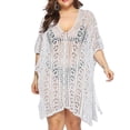 thumbnail image 2 of Daiosportswear Swimsuit Coverup for Women Beach Crochet Swim Cover Up Bathing Suit Cover Ups for Women - Classic Basics,Cover-Up for Women White Free Size, 2 of 5
