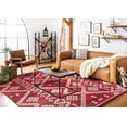 thumbnail image 3 of Safavieh Abstract Adolf Geometric Wool Area Rug, Red/Ivory, 5' x 8', 3 of 12