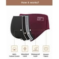 thumbnail image 5 of INNERSY Women's Hipster Period Panties Postpartum Ladies Menstrual Underwear 3-Pack(XS,Burgundy/Navy/Gray), 5 of 10