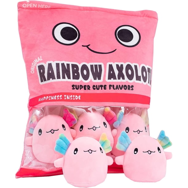 Muñeca de peluche YONGSHENG Axolotl bolsa de juguete suave rellena para refrigerio