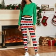 thumbnail image 4 of QIUOMBBP Red Women's Striped Leggings Stretchy Full Ankle Length Yoga Pants Holiday High Waisted Pants Christmas Gifts S, 4 of 10