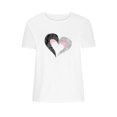 thumbnail image 4 of Hyknon Hauts pour Femmes Mode Été Saint-Valentin Imprimé Col Rond Manches Courtes Col Rond Haut/chemise Chandail Doux Polyvalent pour Sortir, 4 of 4