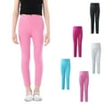 thumbnail image 2 of XBASW Kids Teen Baby Girls Shiny Leggings Gymnastic Ballet Dance Pants Girls Stretch High Waist Tights Trousers for 2-13 Years, 2 of 9