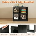 thumbnail image 5 of Giantex 4-Cube Bookcase, Freestanding Open Bookshelf, Storage Wooden Display Shelf, Black, 5 of 8