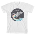 thumbnail image 4 of NASA Spaceship Traveling In Space Crew Neck Short Sleeve Girl's White T-shirt-XL, 4 of 6