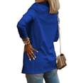 thumbnail image 4 of Langwyqu Solid Color Women Long Sleeve V-Neck Work Office Blazer Coat, 4 of 5
