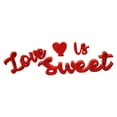 thumbnail image 4 of Letra de madera Love IS Sweet Sign decoración de mesa del Día de San Valentín Impresión de doble cara accesorios de fotografía para compromiso , Rojo mayimx Signo de boda, 4 of 9