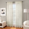 thumbnail image 1 of Platinum Collection Crushed Voile Sheer Ivory Window Panel 95", 1 of 4