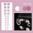 thumbnail image 6 of 24Pcs New Full Cover Bright Manicure Press-on Nails False Toenail Detachable Solid Color Fake Toe Nails JTZ-120, 6 of 8