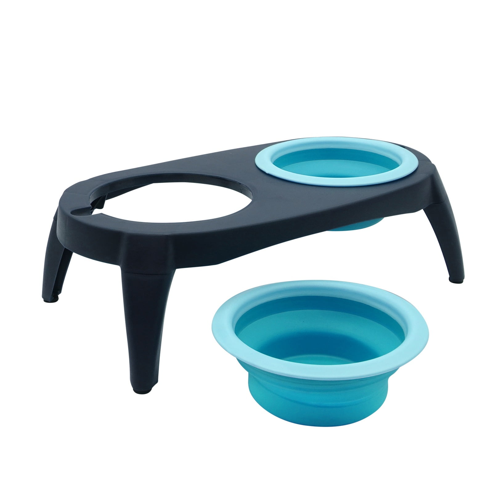 Oxemize Elevated Dog Double Bowls Medium Small Pet Feeder Raised Food