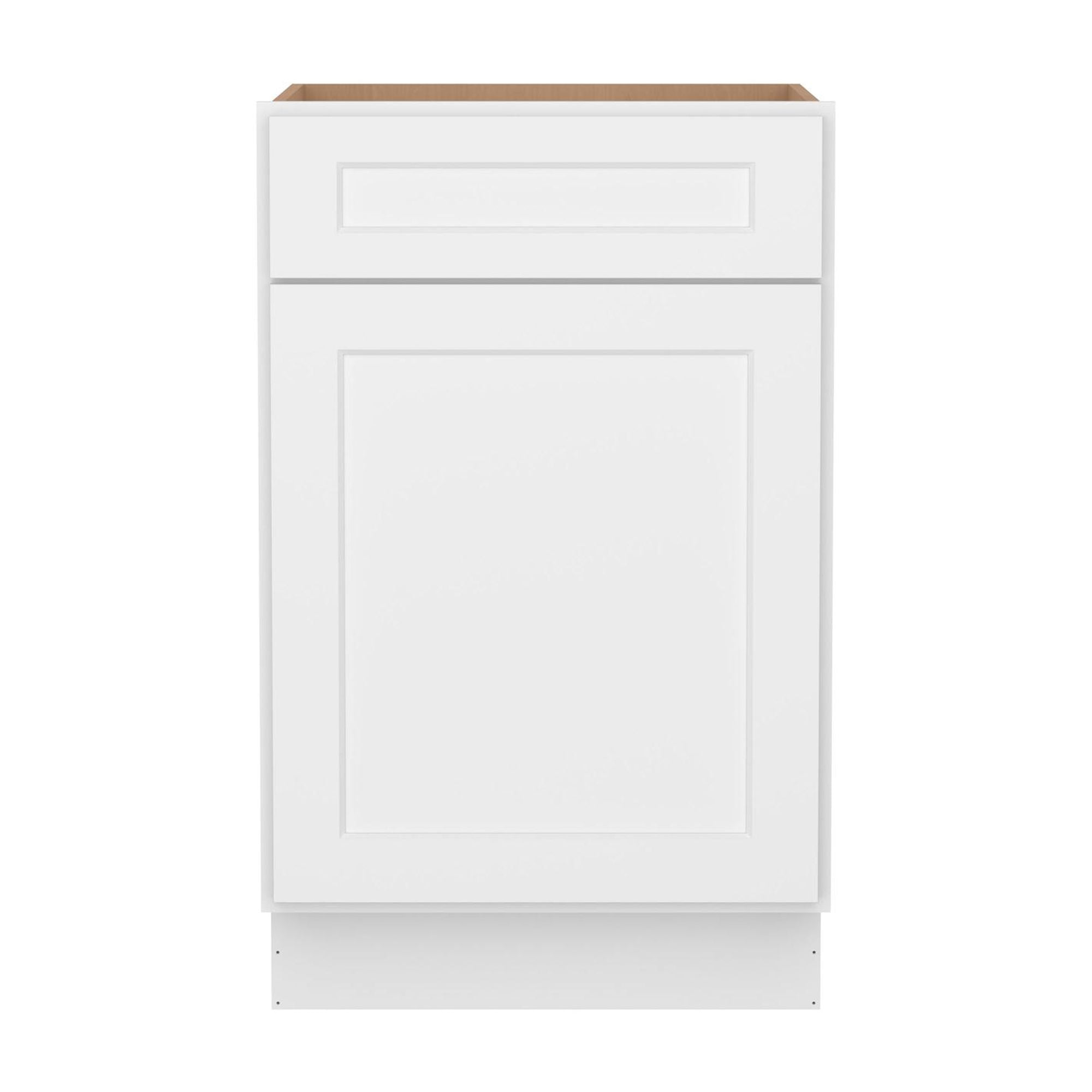Furinno Shaker Drawer Base Kitchen Cabinet with 1-Door, Ready to Assemble, 24 D x 21 W x 34.5 H, White
