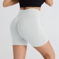 thumbnail image 2 of Pantalones cortos sin costuras de cintura alta para mujer: diseño elástico que realza el trasero, tallas S-XL, 2 of 5