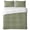 Green, variant on Pink Corduroy Textured Queen Duvet Cover Set, Shabby Chic Pink Ribbed Lines Decorative 3 Piece Bedding Set with Zipper Closure Soft Breathable Microfiber Comforter Cover 2 Pillowcases