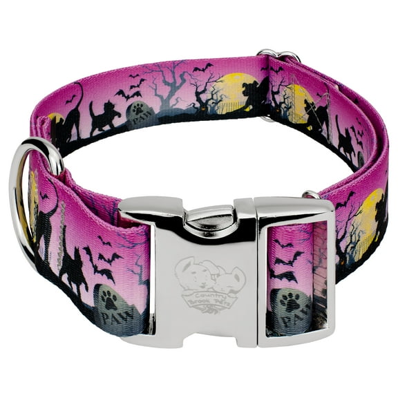 Country Brook Petz® 1 1/2 inch Premium Graveyard Dog Collar, Extra Large