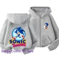 thumbnail image 3 of Sudadera con capucha y cremallera para niños con estampado de dibujos animados de Sonic Lightning, sudadera de manga larga para otoño/invierno, chaqueta informal para niños de 2 a 12 años y niñas, 3 of 5
