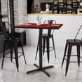 thumbnail image 2 of Bowery Hill 36" Square Restarant Bar Table in Black and Mahogany, 2 of 3