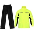 thumbnail image 1 of OULII Ensemble 1 Jaune Imperméable Réfléchissant pour Moto Veste et Pantalon avec Couvre-Chaussures de Protection, 1 of 8