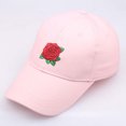 thumbnail image 2 of Clearance! Fdelink Baseball Hat Sun UV Protection Hat Women Man Embroidered Flower Denim Cap Fashion Baseball Cap Topee Pink, 2 of 6