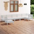 thumbnail image 1 of vidaXL 7 Piece Garden Lounge Set Solid Pinewood White, 1 of 6