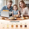 thumbnail image 2 of ONSON 1400W 4-Slice Smart Toaster with Digital Touchscreen, Extra-Wide Slots, Stainless Steel,Fast Heating,5 Bread Settings & 6 Shade Options, 2 of 5