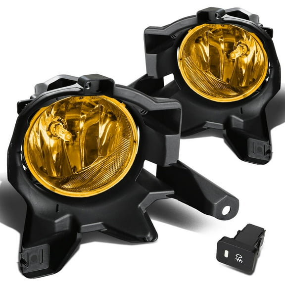 DNA Motoring FL-ZTL-155-AM For 2013 to 2016 Toyota RAV4 XA40 Pair Bumper Driving Fog Light Lamp Switch Amber Lens 14 15