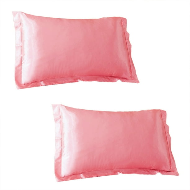 Color sólido de seda de imitación funda de almohada de seda sin cremallera funda de sobre