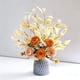 thumbnail image 1 of Ramo floral artificial de peonías y rosas | Arreglo floral de seda sintética con hojas | Centro de mesa para el hogar o decoración para bodas, 1 of 3